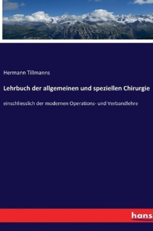 Cover of Lehrbuch der allgemeinen und speziellen Chirurgie