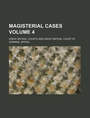 Book cover for Magisterial Cases Volume 4