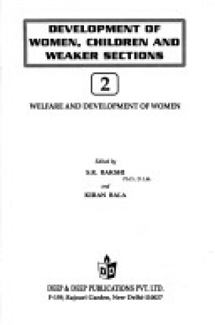 Cover of Development of Women, Children and Weaker Sections of Society