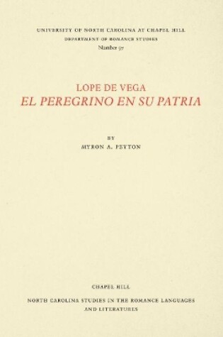 Cover of Lope de Vega, El Peregrino en Su Patria