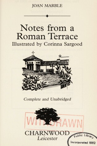 Cover of Notes From A Roman Terrace