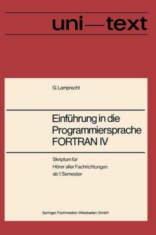 Cover of Einfuhrung in Die Programmiersprache FORTRAN IV