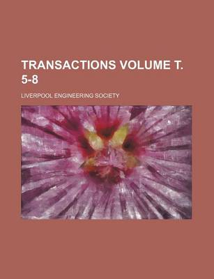 Book cover for Transactions Volume . 5-8