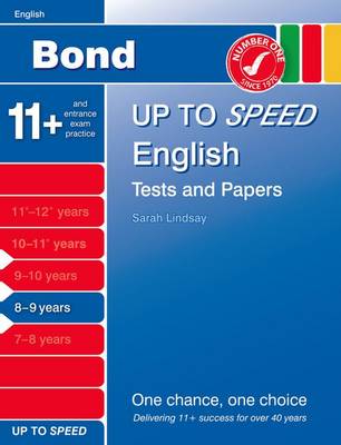 Cover of Bond Up to Speed English Tests and Papers 8-9 Years