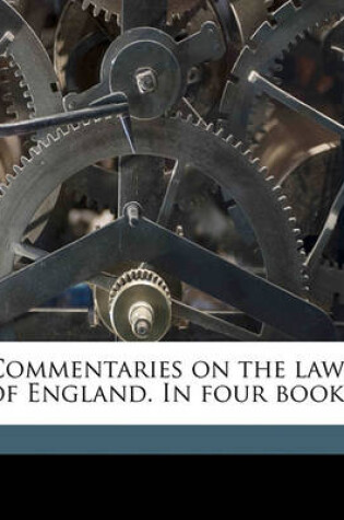 Cover of Commentaries on the Laws of England. in Four Books Volume 4