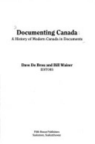 Cover of Documenting Canada