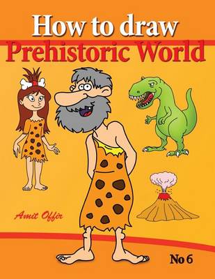 Book cover for how to draw prehistoric world