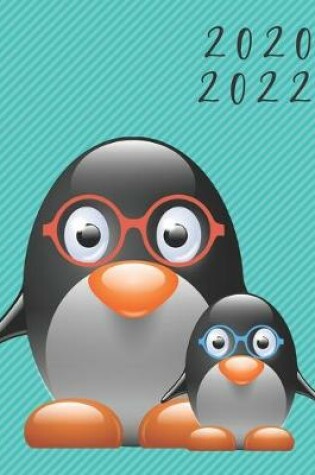 Cover of 2020-2022 3 Year Planner Penguin Monthly Calendar Goals Agenda Schedule Organizer