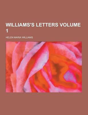 Book cover for Williams's Letters Volume 1