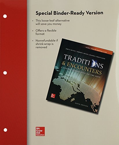 Book cover for Loose Leaf Edition Traditions & Encounters Volume 1 with Connect 1-Term Access Card