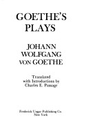 Book cover for Goethe's Plays