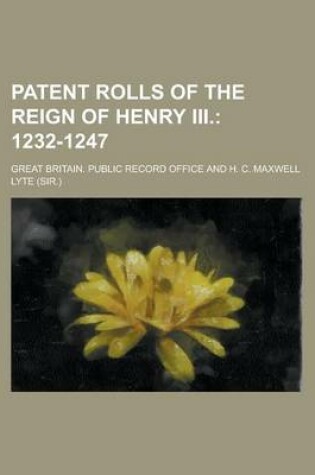 Cover of Patent Rolls of the Reign of Henry III