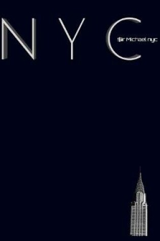 Cover of NYC Chrysler building midnight black grid style page notepad $ir Michael Limited edition