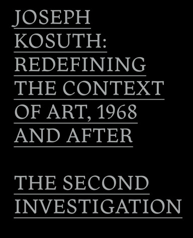 Book cover for Joseph Kosuth