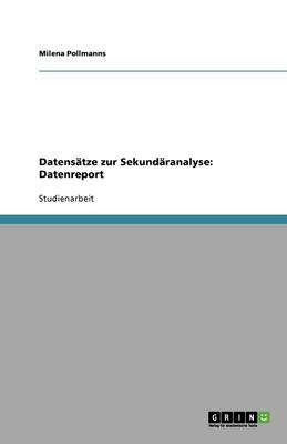 Book cover for Datensatze zur Sekundaranalyse