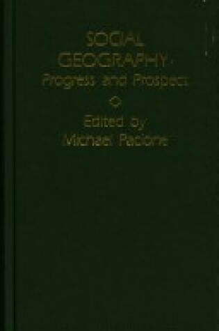 Cover of Social Geography