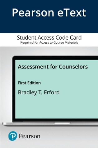 Cover of Pearson Etext Assessment for Counselors -- Access Card