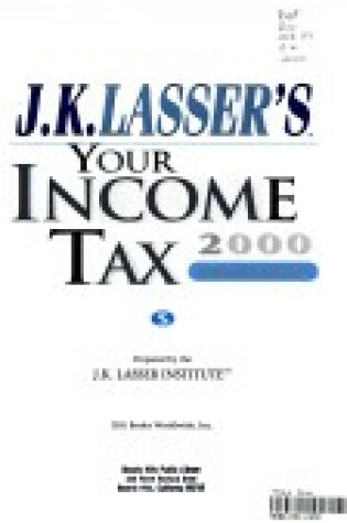 Cover of J.K. Lasser's Your Income Tax 2000 Professional