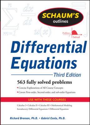 Book cover for Schaum's Outline of Differential Equations, 3ed