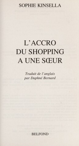 Book cover for L'accro du shopping a une soeur