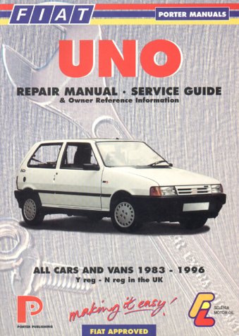 Book cover for Fiat Uno Repair Manual, Service Guide and Owner Reference Information