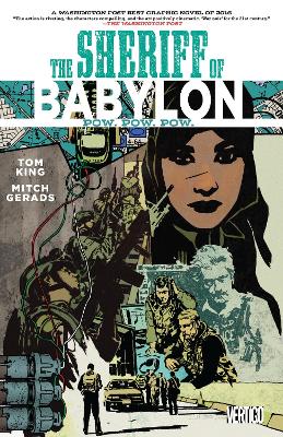 Book cover for Sheriff of Babylon Vol. 2 Pow. Pow. Pow.