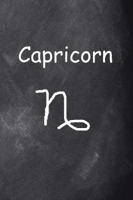 Cover of Capricorn Symbol Zodiac Sign Horoscope Journal Chalkboard