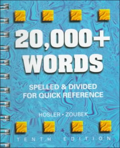 Book cover for 20, 000+ Words Spelled & Divided for Quick References