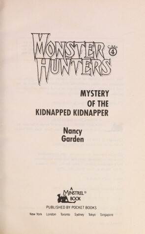 Book cover for Mystery of the Kidnapped Kidnappers (Monster Hunters 4)