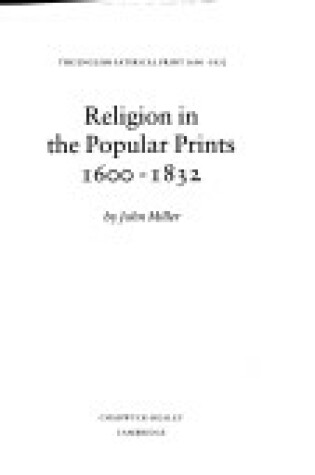 Cover of Religion in the Popular Prints, 1600-1832