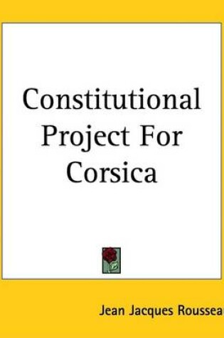 Cover of Constitutional Project for Corsica