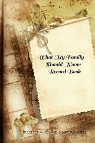 Cover of What My Family Should Know Record Book