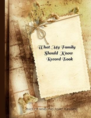 Book cover for What My Family Should Know Record Book