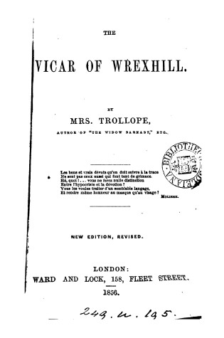 Cover of Vicar Wrexhill