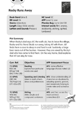 Cover of BC Lime A/3C Rocky Runs Away Guided Reading Card