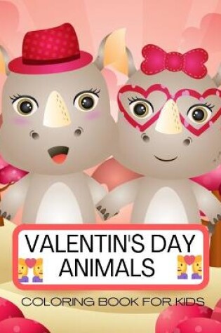 Cover of Valentine's Day animal Coloring Book for kids