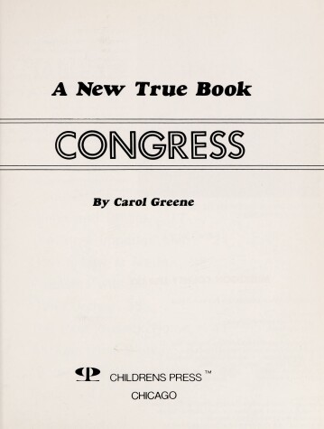 Book cover for Congress