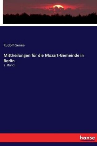 Cover of Mittheilungen fur die Mozart-Gemeinde in Berlin