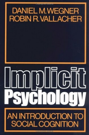 Cover of Implicit Psychology