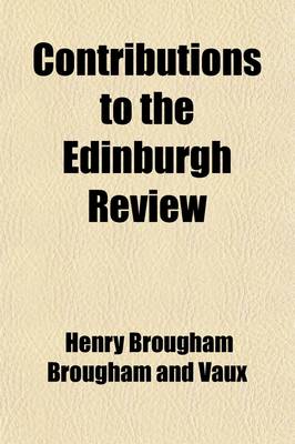 Book cover for Contributions to the Edinburgh Review Volume 2