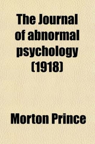 Cover of Journal of Abnormal Psychology (Volume 12)