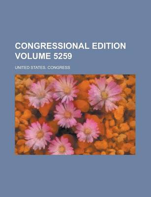 Book cover for Congressional Edition Volume 5259