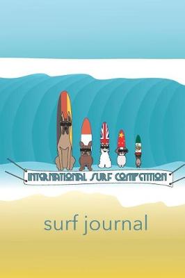 Book cover for Dogs Surfing Competition Surf Journal