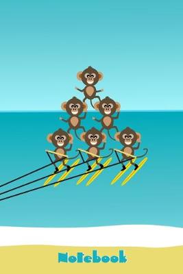 Book cover for Cheerful Chimps Champion Waterskiing Formation Team Notebook