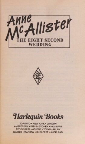 Book cover for The Eight Second Wedding