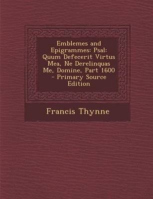 Book cover for Emblemes and Epigrammes