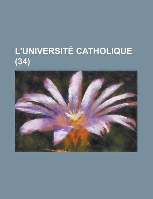 Book cover for L'Universite Catholique (34)