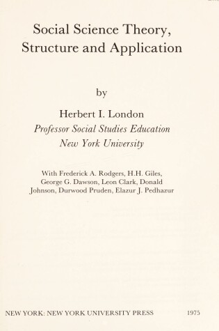 Cover of Social Science