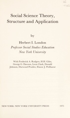 Book cover for Social Science