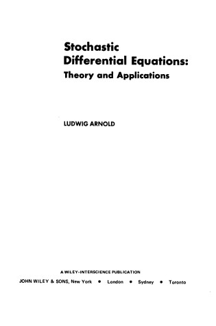 Cover of Stochastic Differential Equations